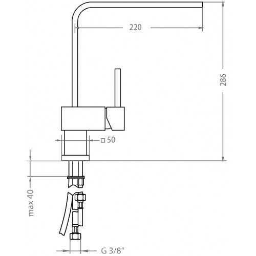 Alveus LAGUNA MONARCH 	ANTHRACITE смеситель