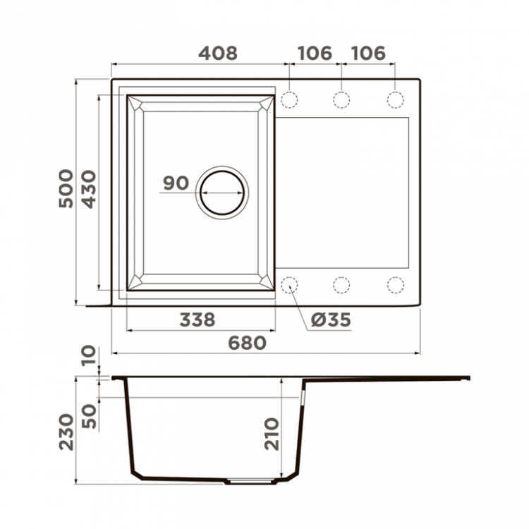 Omoikiri Sakaime 68-CH 4993235 мойка