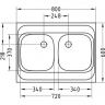 Alveus PRIMAL 020N-LGI-60-080X60M2SE0GOL кухонная мойка