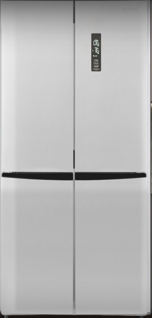 Hyundai CM45083F нерж сталь холодильник трехкамерный