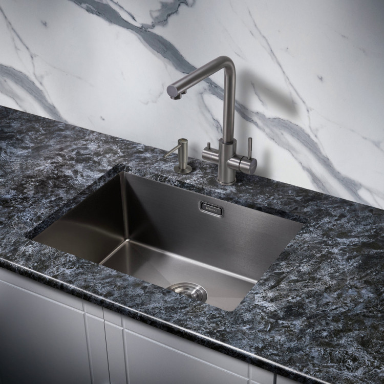 MILACIO Denia 58 Steel воронёная сталь мойка