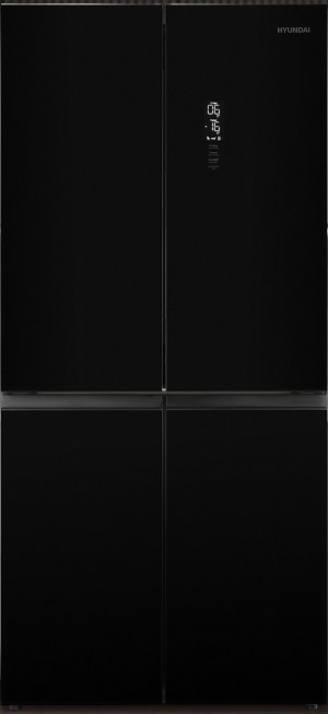 Hyundai CM45083F черное стекло холодильник трехкамерный