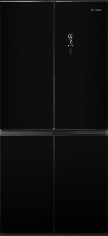 Hyundai CM45083F черное стекло холодильник трехкамерный