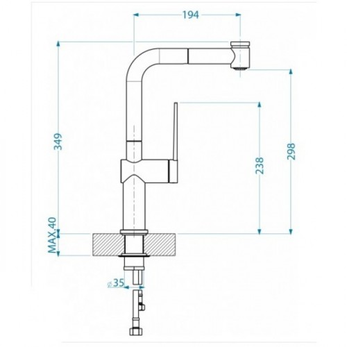 Alveus LARA PS CHR-BR смеситель