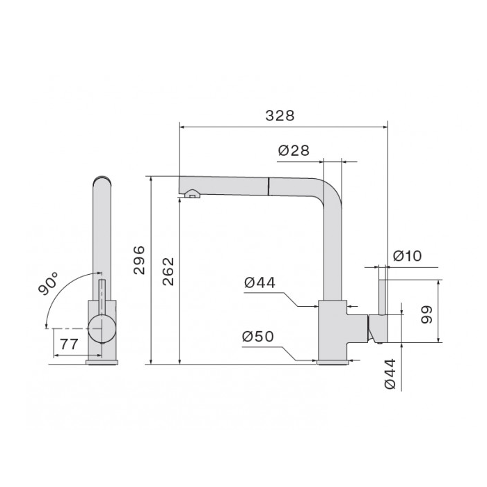 Falmec PURE STEEL CORNER смеситель