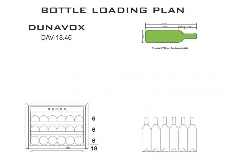 Dunavox DAV-18.46SS.TO встраиваемый винный шкаф