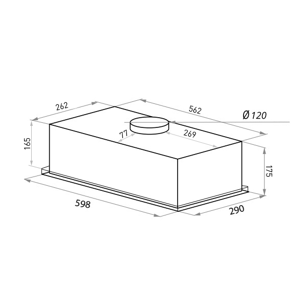 Maunfeld CROSBY Built 60 Black вытяжка полновстраиваемая