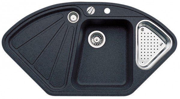 Blanco DELTA II SILGRANIT антрацит с клапаном-автоматом (521252) мойка