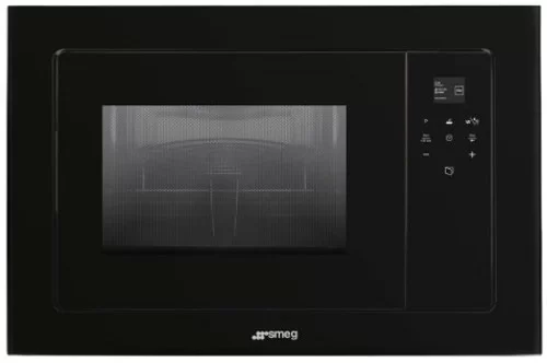 Smeg FMI120N2 встраиваемая микроволновая печь с грилем 60 см высота 38 см 3 функции черное стекло