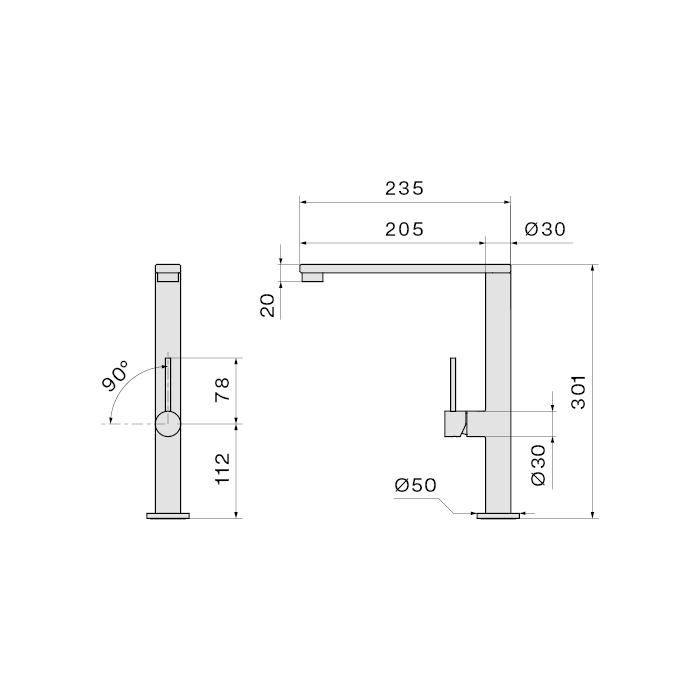Falmec PURE STEEL FLAT смеситель
