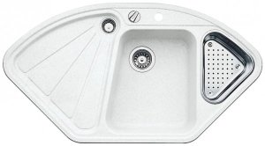 Blanco DELTA II SILGRANIT белый с клапаном-автоматом (521256) мойка