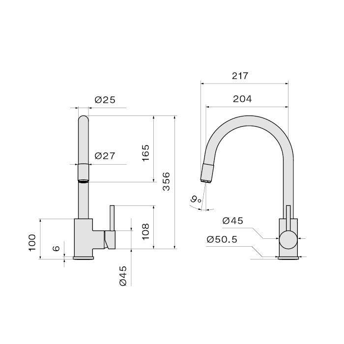 Falmec PURE STEEL ROUND смеситель