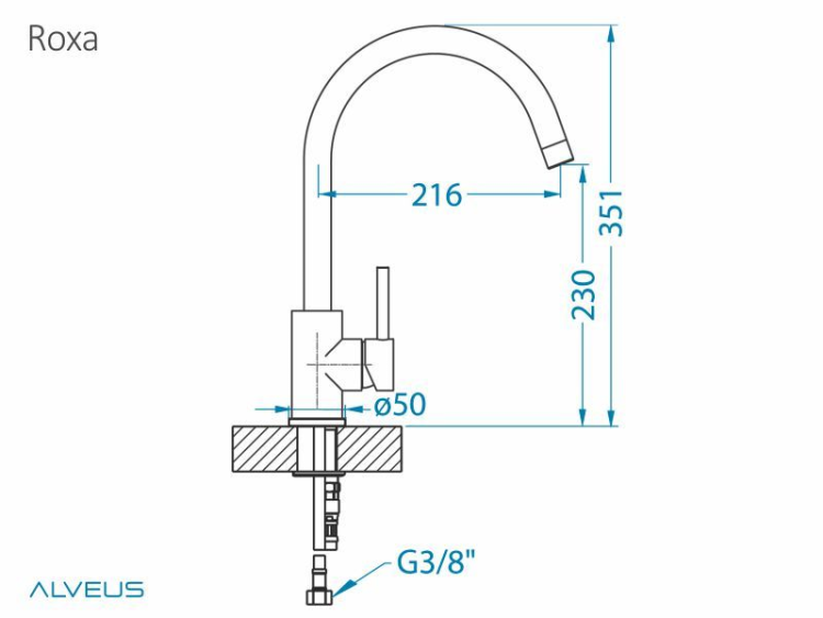 Alveus ROXA G81 CONCRETE смеситель