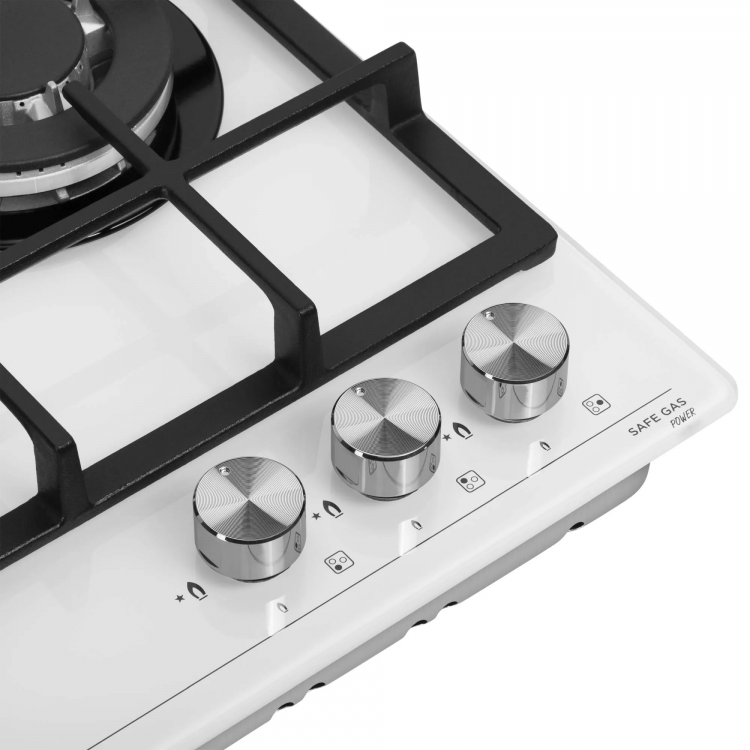 Meferi MGH453WH GLASS POWER газовая варочная панель