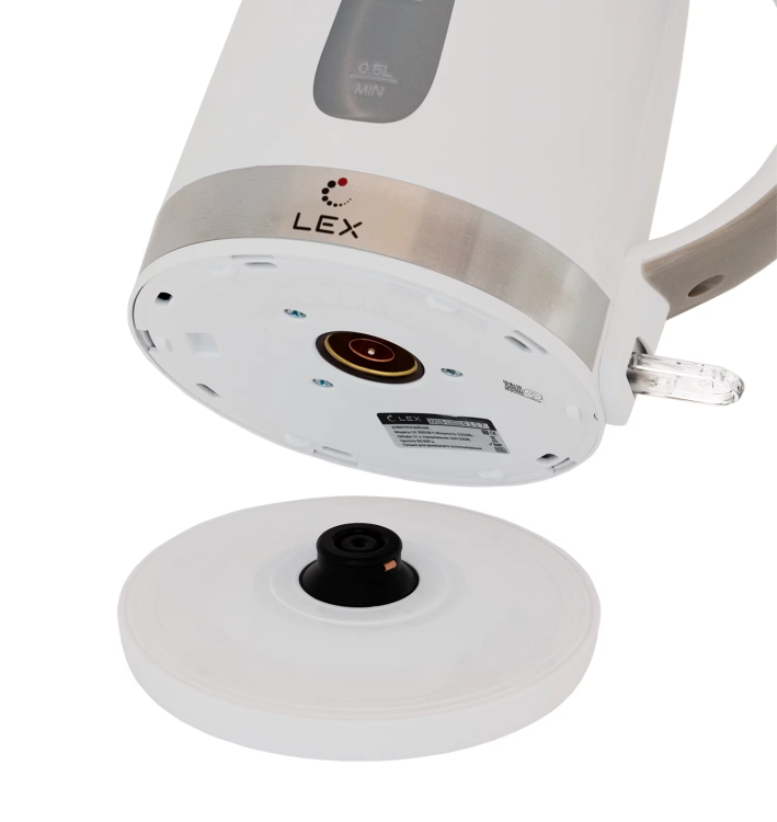 LEX LX 30028-1 чайник электрический белый