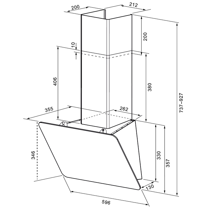 Krona steel LIORA 600 white S вытяжка кухонная