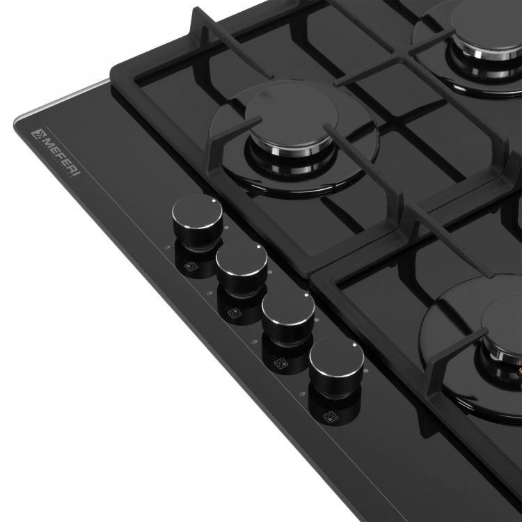 Meferi MGH604BK GLASS POWER газовая варочная панель