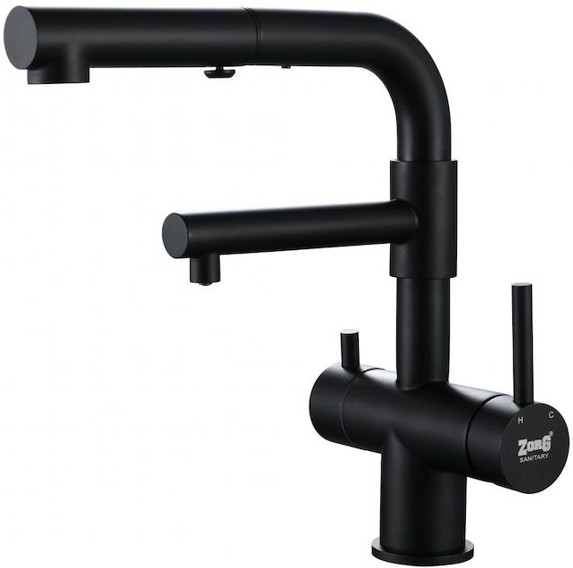 Zorg  SZR-3216 GRAFIT смеситель под фильтр с вытяжной лейкой