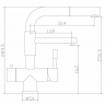 Zorg  SZR-3216 GRAFIT смеситель под фильтр с вытяжной лейкой