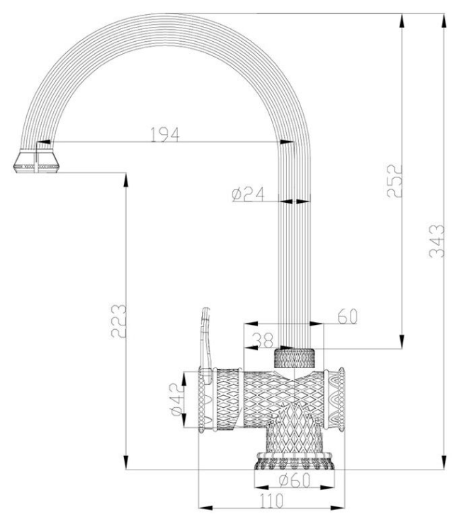 ZorG Antic A 407K-BR Смеситель для кухни