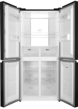 Hyundai CM4584F черное стекло холодильник