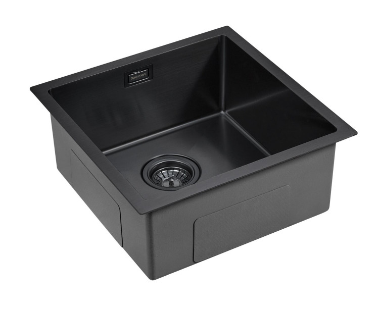 Paulmark ALLER 44 UNI вороненая сталь PVD мойка