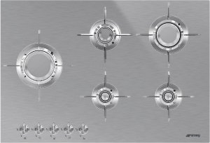 Smeg PXL675L варочная панель газовая