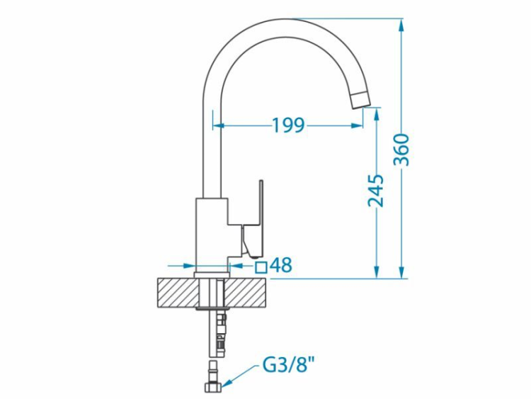 Alveus SANTO G55 BEIGE смеситель