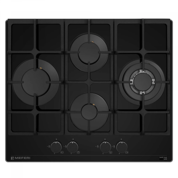 Meferi MGH604BK GLASS ULTRA газовая варочная панель