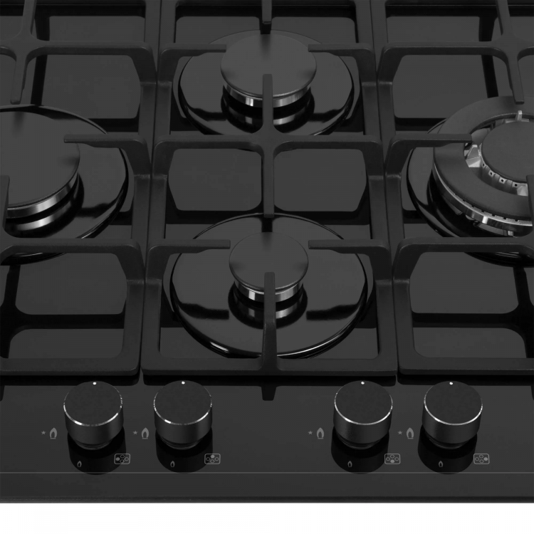 Meferi MGH604BK GLASS ULTRA газовая варочная панель