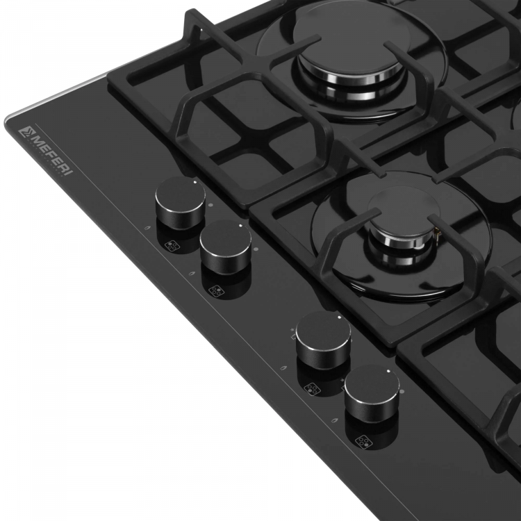 Meferi MGH604BK GLASS ULTRA газовая варочная панель