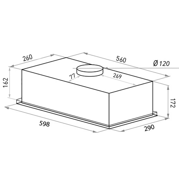 Maunfeld BOX Push 60 White вытяжка полновстраиваемая