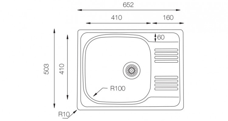 TopZero HYP652.503.GT8K мойка врезная