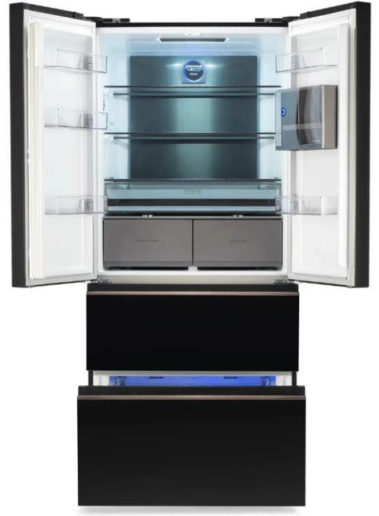 Hyundai CM55043F черная сталь холодильник трехкамерный