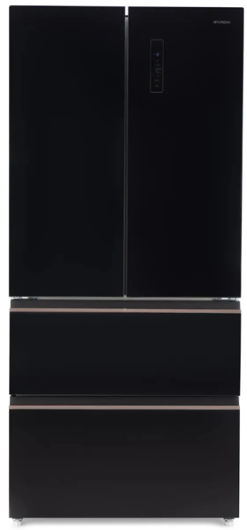 Hyundai CM55043F черная сталь холодильник трехкамерный