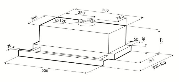 Krona steel KAMILLA 600 GLASS WHITE вытяжка кухонная