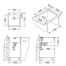 Alveus PURE 20 KMB-90 465X525 1X кухонная мойка