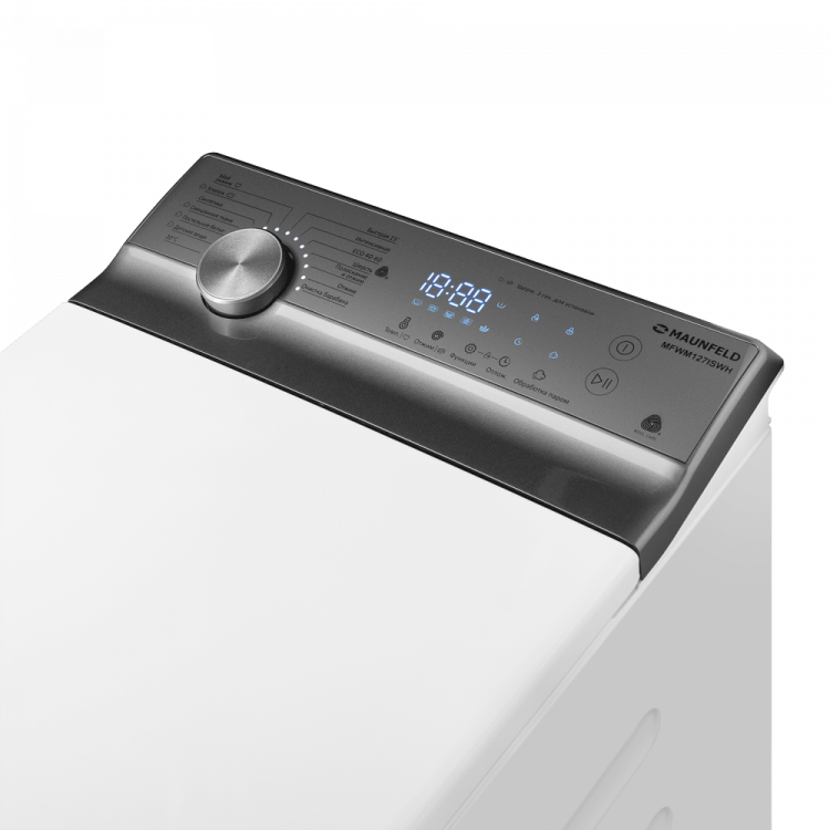 Maunfeld MFWM127ISWH отдельностоящая стиральная машина с вертикальной загрузкой