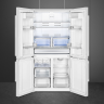 Smeg FQ60BDF отдельностоящий 4-х дверный холодильник SIde-by-side, No-Frost,белый глянцевый
