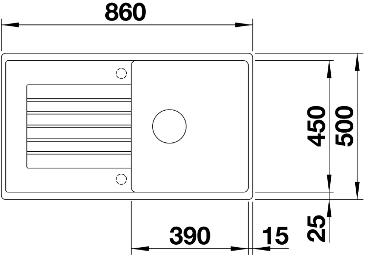 Blanco ZIA 5 S SILGRANIT черный мойка