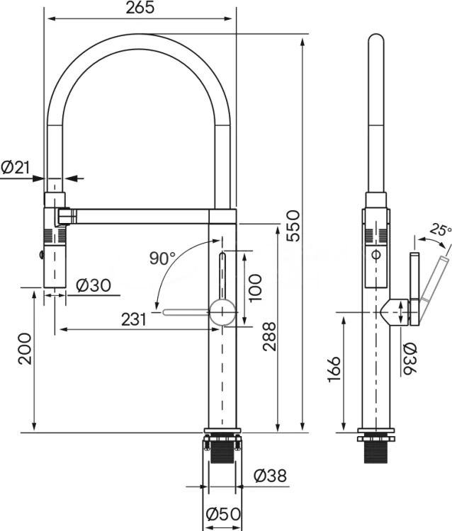 Paulmark LEADER белый матовый смеситель