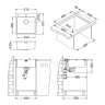 Alveus PURE 30 KMB-90 515X525 1X кухонная мойка