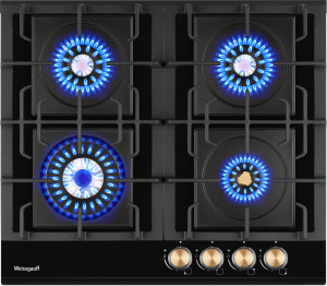 Weissgauff HGG 641 BV Volcano Burner Nano Glass газовая варочная панель