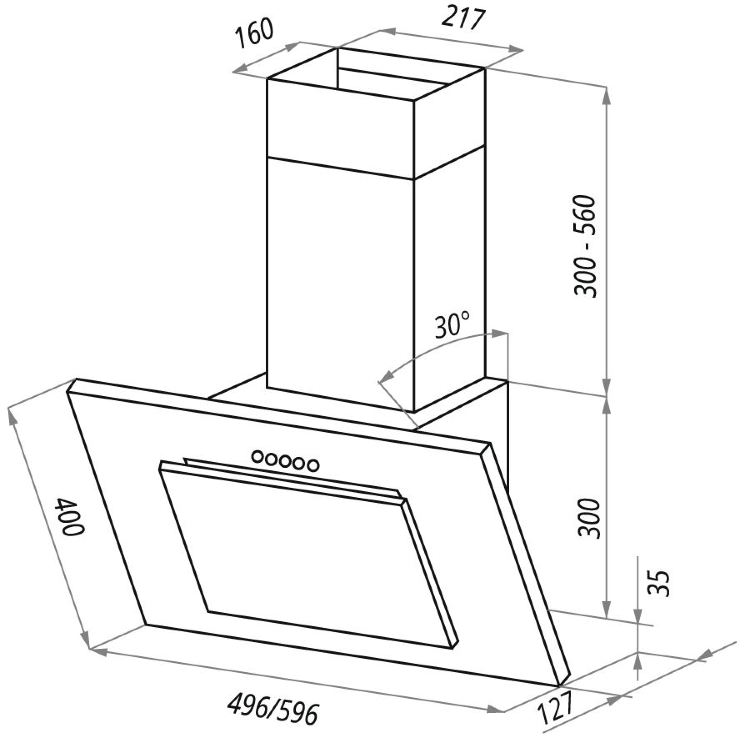 Maunfeld TOWER 60 INOX вытяжка