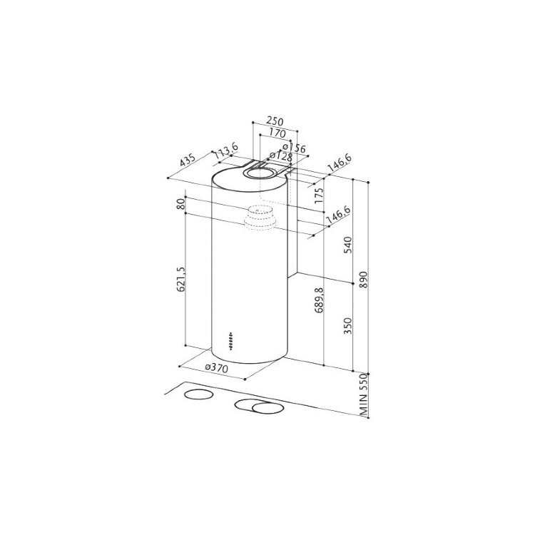 Faber CYLINDRA/2 EV8 2EL XH890 вытяжка
