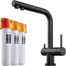 Omoikiri NAGANO-PVD-GM 4179.8028 + Pure drop Lite (вороненая сталь) комплект
