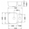 Alveus DUO 70 SAT-90 560X440 1+1 кухонная мойка