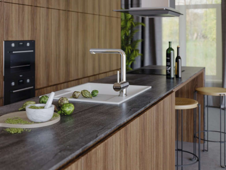 Omoikiri Tanigawa-BN латунь/нержавеющая сталь смеситель