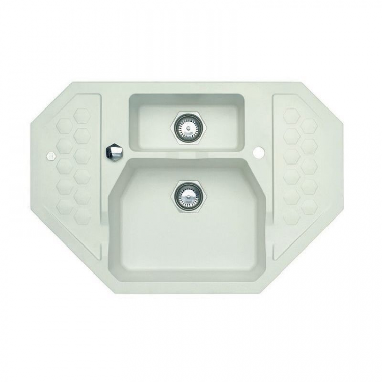 Alveus SENSUAL 60 GRANITAL+ ARCTIC-G11M 900x610x200 1+1/2 кухонная мойка