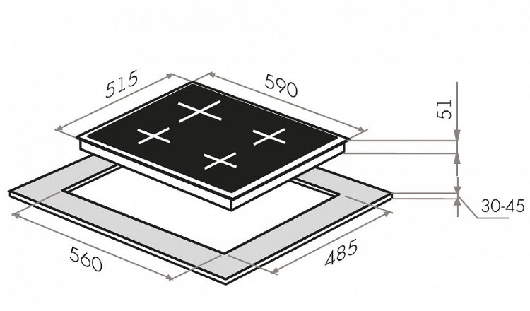 Maunfeld EGHG.64.33CBGI.R/G газовая варочная панель